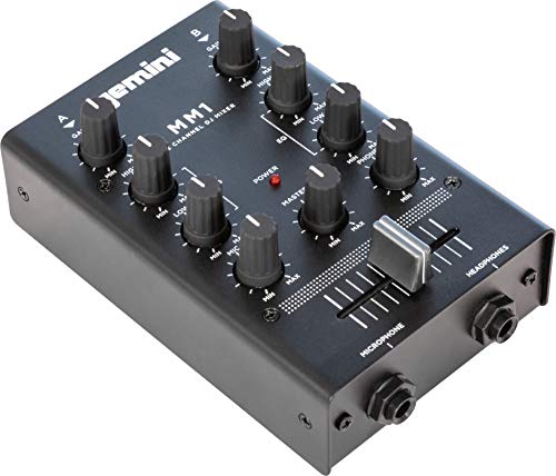 Gemini MM-1 - Mini mezclador DJ de 2 canales