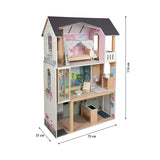 Small Foot Casa de muñecas Villa de Ensueño XL, 3 Pisos, muñecas de hasta 30 cm, Escala 1:6, Aspecto de Madera, 12730
