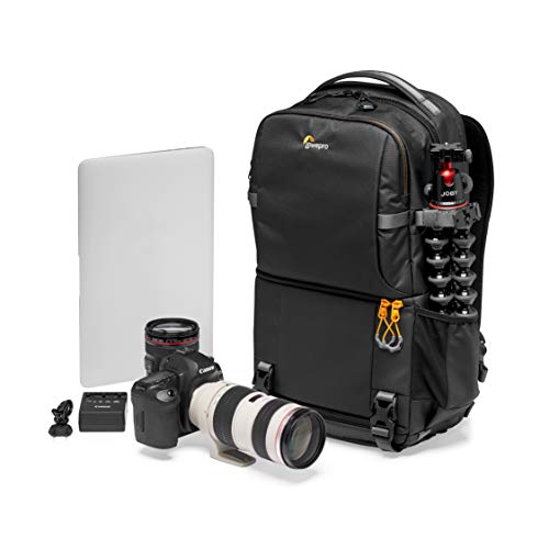 Lowepro Fastpack BP 250 AW III - Mochila para Cámara Refelx DSLR Sin Espejo, con Acceso QuickDoor, Compartimento Para Portátil de 13”, Para Cámaras Nikon D850, 300D Ripstop, Color Negro