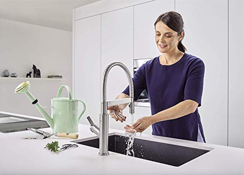 BLANCO 522407 SOLENTA-S Senso UltraResist Grifo de Cocina Acero Inoxidable Acabado, 230 V, Pvd Steel, Sensor