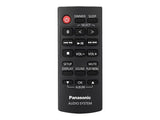 Panasonic Microsistema Hi-Fi SC-DM502E-W, 40 W, Radio FM, Dab/Dab+, Reproductor de CD, USB, Bluetooth, Aux, reproducción MP3, Carcasa de Madera y Cubierta de Cobre, diseño Elegante, Blanco