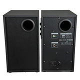 Woxter Dynamic Line 410 BT –Altavoces estéreo 2.0 150W de Potencia,Bluetooth, Madera, Woofer de 4 Pulgadas, 2 Tweeter, 3.5 mm, RCA, Control Volumen, Agudos, Graves, Bookself Speakers, Color Negro