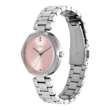 Olivia Burton Reloj con Movimiento de Cuarzo de Tres Manecillas para Mujer Colección Dimension con Correa de Acero Inoxidable Plateada - 24000259