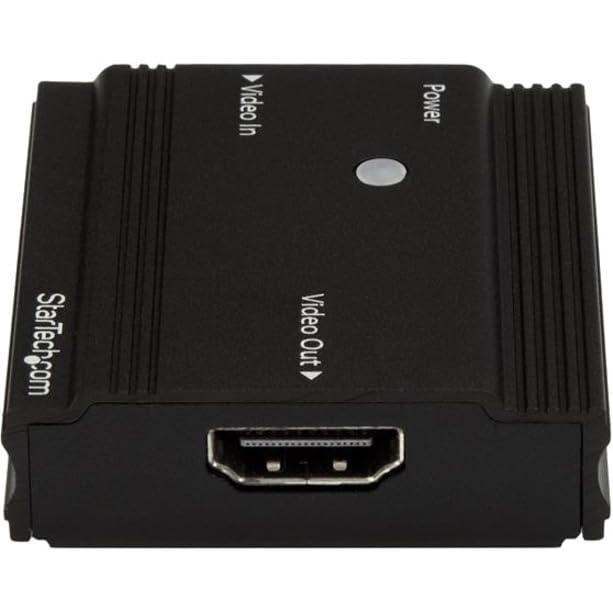 StarTech.com Amplificador de Señal HDMI - Extensor Alargador de Señal HDMI - 4K a 60Hz - Hasta 9 Metros con Cable Convencional