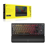 CORSAIR K70 CORE TKL WIRELESS RGB Teclado Mecánico Tenkeyless para Juegos – Interruptores Lineales CORSAIR MLX Red v2 Prelubricados, SOCD, Amortiguación Acústica, Tapas de ABS, QWERTY ES – Negro