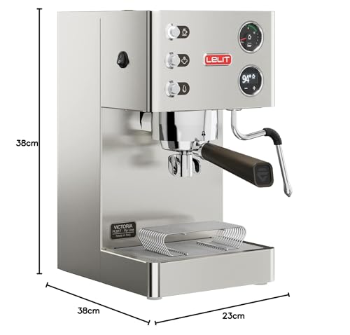 Lelit Victoria Máquina de Café - Con Espumador de Leche - PL91T - Acero Inoxidable Cepillado