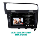 Radio de Coche para Volkswagen Golf 7 Negro Android GPS Bluetooth WiFi USB Dab+ Touchscreen 10" 8core Carplay AndroidAuto