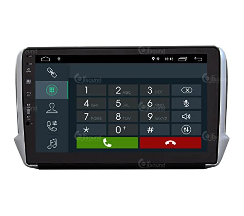 Radio de Coche para Peugeot 2008 208 Android GPS Bluetooth WiFi USB Dab+ Touchscreen 10" 4core Carplay AndroidAuto