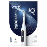 Oral-B iO 5N Cepillo de Dientes Eléctrico Blanco Con Mango Recargable, 1 Cabezal y Estuche De Viaje, 5 Modos De Cepillado Con Blanqueamiento Dental, Sensor De Presión, Diseñado por Braun