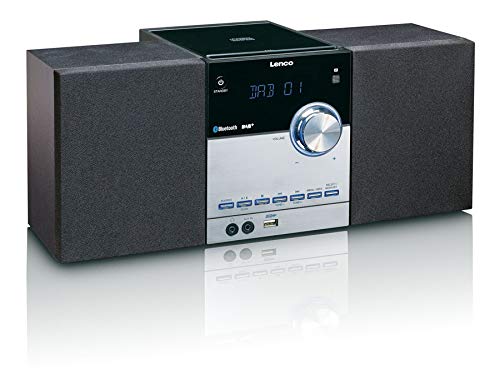 Lenco MC-150 Analógico y Digital 22W Negro, Plata Portable Stereo System - Radio CD (Analógico y Digital, Dab,Dab+,FM,PLL, 87,5-108 MHz, CD
