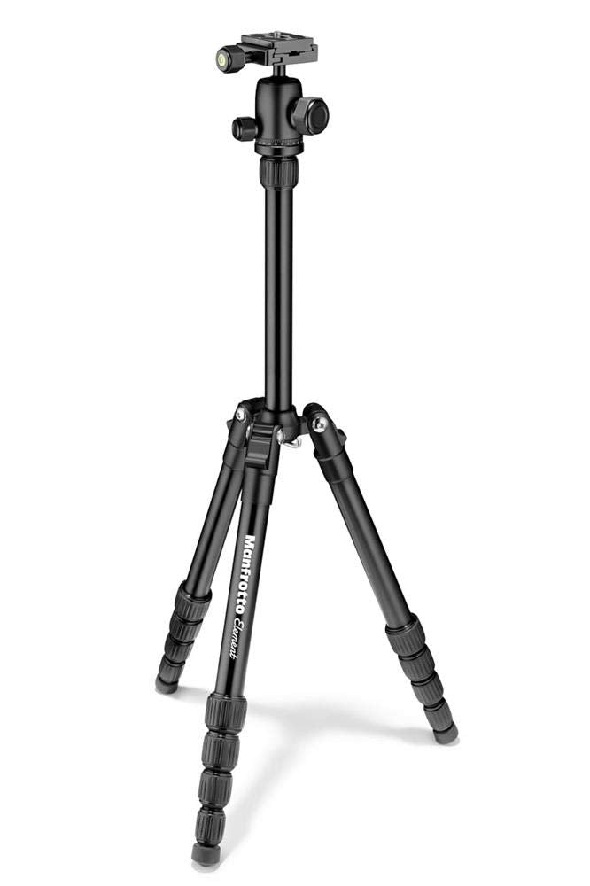 Manfrotto MKELES5BK-BH - Trípode element traveller, pequeño con rótula de bola, color negro