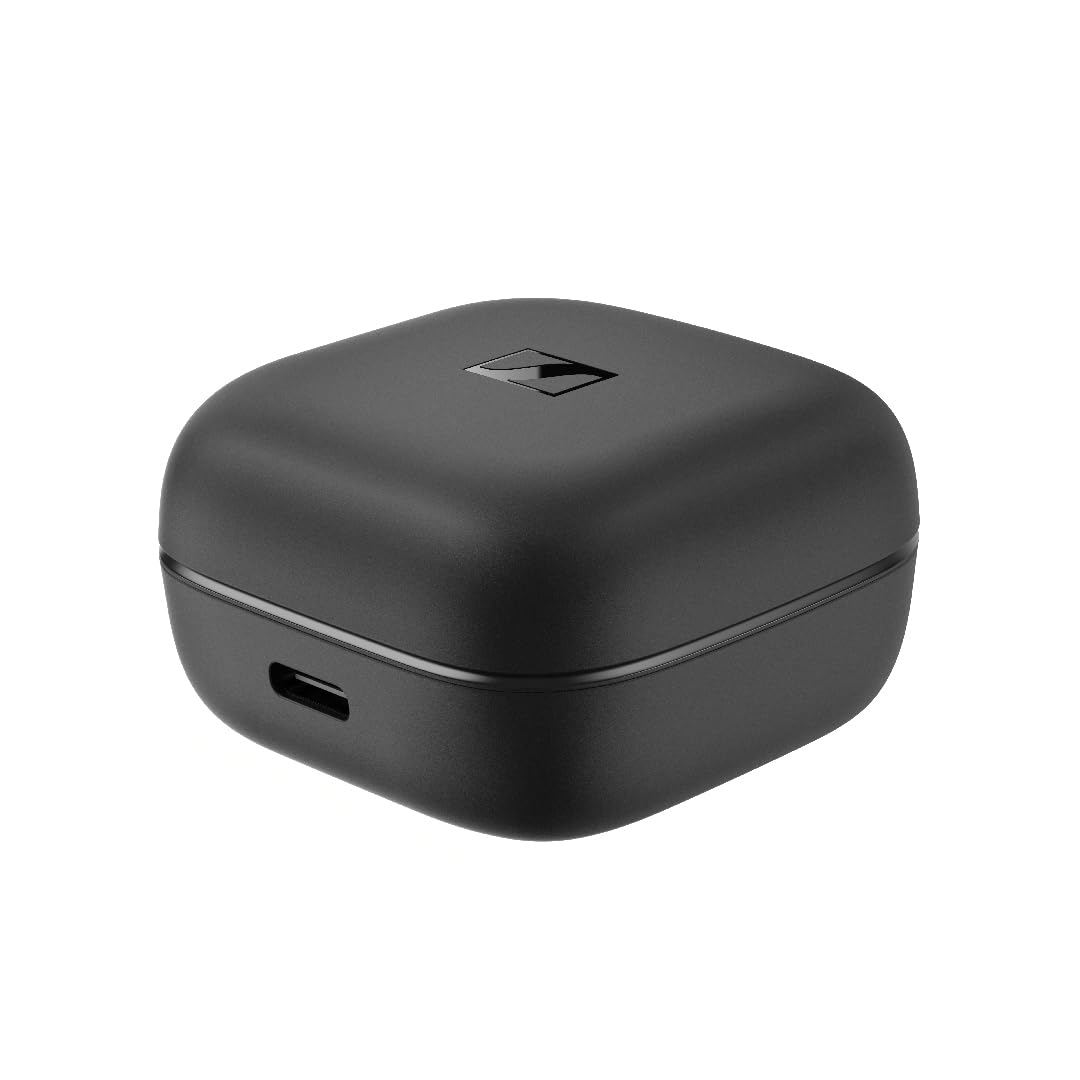 Sennheiser ACCENTUM True Wireless Auriculares - Sonido nítido con ANC híbrida, diseño ergonómico, 28 Horas de duración de batería, Interfaz táctil y Calidad de Llamada con Doble micrófono - Negro