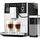 Melitta CI Touch (F630-111) - Cafetera automática con sistema de leche, recipiente para granos de dos cámaras, pantalla One Touch, grosor del café ajustable en 4 niveles, color plateado