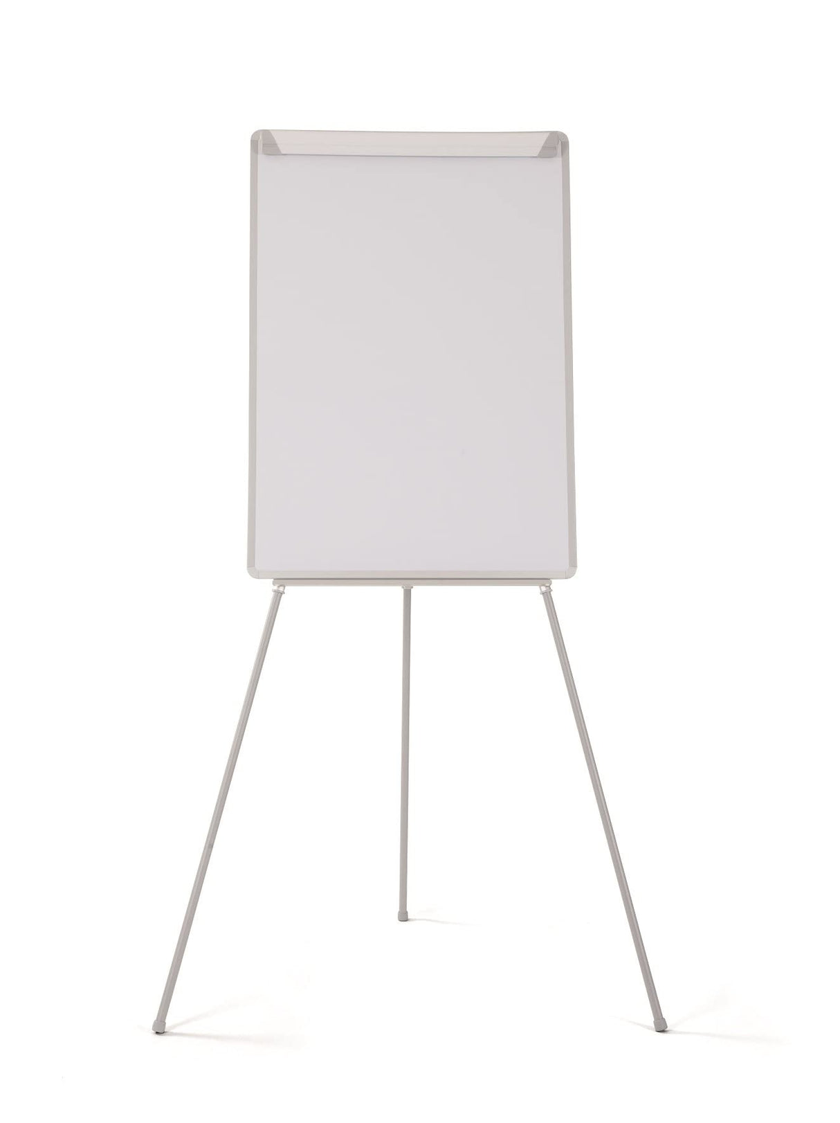 Bi-Office Pizarra Blanca con caballete de trípode basic, pizarra euro 70 x 100 cm, rotafolios con Marco Gris, con bandeja y clip ajustable para bloques