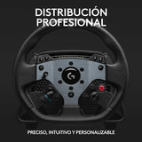 Logitech G PRO Racing Wheel, PC, fuerza de 11 N⋅m, accionamiento directo, Force Feedback TRUEFORCE,palancas de cambio magnéticas, doble embrague,pantalla OLED, desacople rápido, distribución PRO