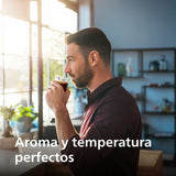 Philips Cafetera Espresso Totalmente Automática Serie 5500-20 Cafés Calientes y con Hielo, Sistema de Leche LatteGo de Limpieza Rápida, 40% más Silenciosa con SilentBrew, QuickStart, Gris (EP5544/50)