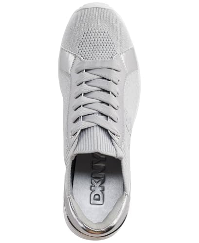 DKNY Kasia-Lace Up Wedge, Zapatillas Mujer, Gris Plateado, 40.5 EU