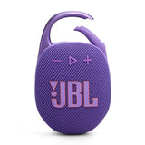 JBL Clip 5, Altavoz inalámbrico portátil con Bluetooth, resistente al agua y al polvo IP67, hasta 12h de reproducción y más con Playtime Boost activado, morado