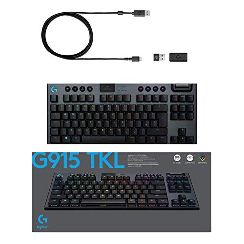 Logitech G G915 TKL - Teclado Bluetooth QWERTY Pan Nordic, Color Negro