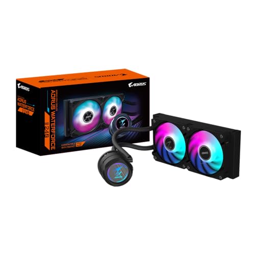 Gigabyte AORUS WATERFORCE II 240 - Radiador, color negro