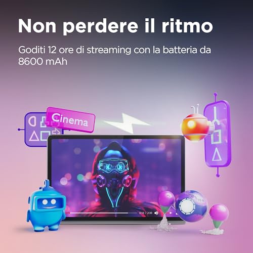Lenovo Tab Plus, Pantalla 2K de 11,5" - (procesador MediaTek Helio G99, RAM de 8 GB, Memoria de 128 GB, WiFi, Tableta Android 13) - Luna Grey, Exclusiva de Amazon