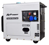 ITCPower - Generador eléctrico diésel monofásico e insonorizado con potencia máxima de 6000W, dispone de ATS - Especial apoyo solar, depósito de 28L. DG8000SE-LRS