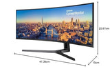 Samsung C49J890DKU - Monitor curvo de 49" FullHD (3840x1080, LED, 32:9, 144 Hz, 3000:1, 5 ms, USB 3.0, HDMI, USB Type C, PBP) Negro