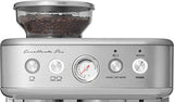 cafetera automatica con molinillo Sencor - cafetera grano con molinillo Barista Express, acero inoxidable cepillado, tanque de agua y café de gran capacidad, boquilla de vapor de cappuccino SES 6010SS