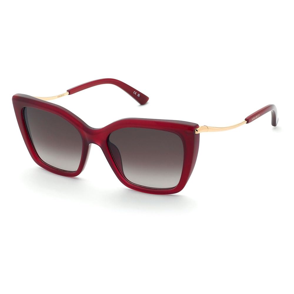 Nina Ricci, SUNGLASSES, SNR436-54-09GR, SHINY OPAL RED, Female