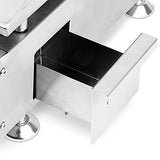 H.Koenig Plancha de asar a gas PLX930 3 quemadores U Acero inoxidable, Alimentación de gas propano o butano, Distribución uniforme del calor, Temperatura regulable hasta 350°C, Pies antideslizantes