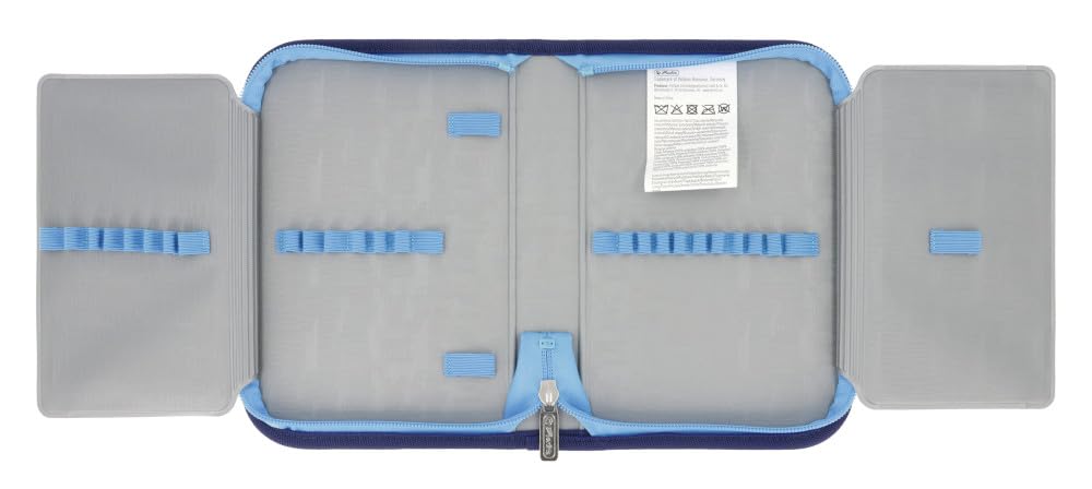 Herlitz Mochila escolar UltraLight Plus Blue Shark rellena, 1 unidad, multicolor, 36 x 28 x 21 cm, Casual