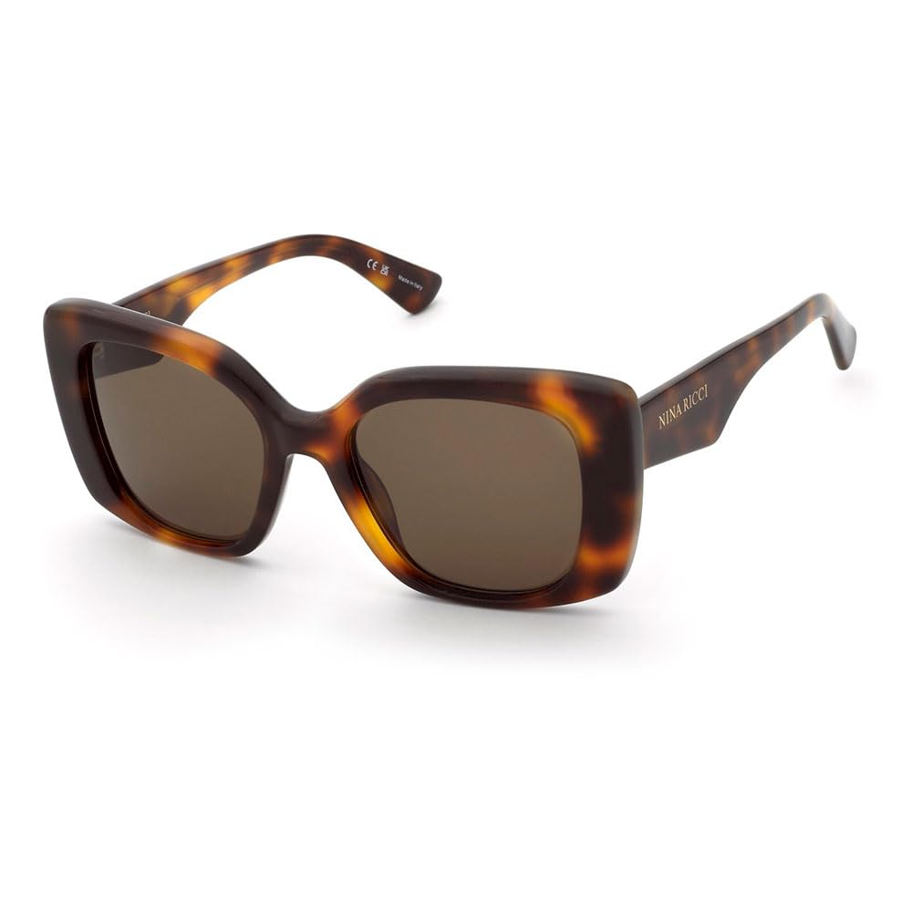 Nina Ricci, SUNGLASSES, SNR439-53-0752, SHINY DARK HAVANA, Female