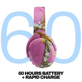 Skullcandy Crusher ANC 2 Over-Ear Noise Canceling Wireless Headphones with Sensory Bass, 50 HR Battery, Skull-iQ, Alexa Enabled, Microphone, Works with Bluetooth Devices - Realtree Edge Pink