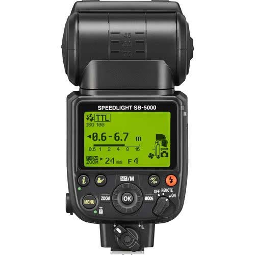 Nikon SpeedLight SB-5000 Negro - Flash (Negro, 1,8 s, Nikon, 55 m, i-TTL (Nikon), 24 - 200 mm)