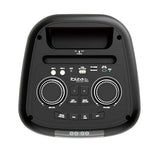Ibiza - COLUMBA700 - Potente altavoz Bluetooth para karaoke con LED, TWS, USB-C, prioridad de micrófono - 2 entradas de micrófono, grabación, efectos de luz - USB, MicroSD - Negro