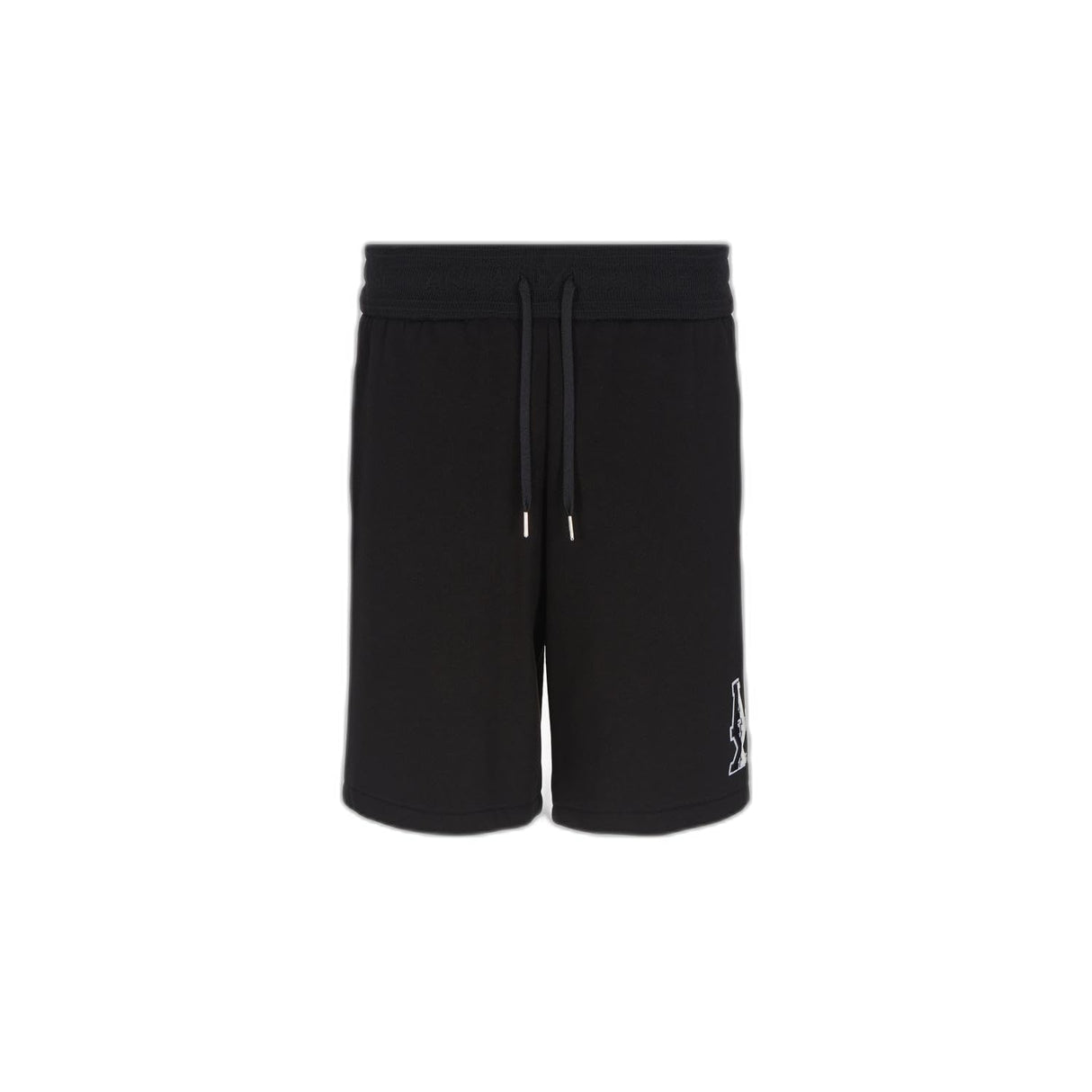 Armani Exchange Cotton French Terry Sweatshort with Stacked AX Logo Pantalones Cortos, Negro y Blanco Roto, L para Hombre