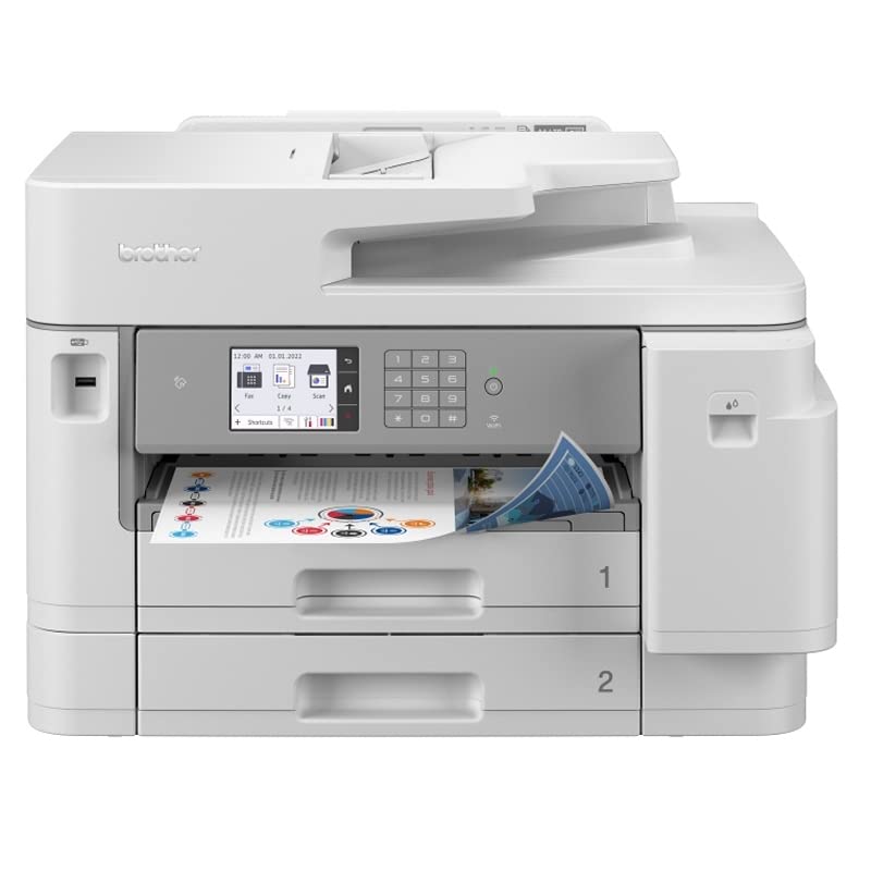 Impresora multifunción con impresión a Color, escaneo y copiado, Ideal para oficinas y Trabajos Profesionales.
