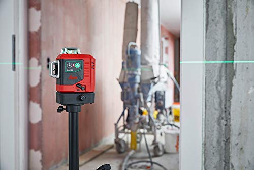 Leica Lino L6G: Nivel láser de línea de 3x360 grados con batería Li-Ion, cargador, adaptador magnético innovador y soporte para pared en una carcasa (láser verde, alcance de trabajo: 35 m)