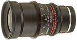Samyang F1312906101 - Objetivo para vídeo VDSLR para Sony E (Distancia Focal Fija 35mm, Apertura T1.5-22 AS UMC II, diámetro Filtro: 77mm), Negro