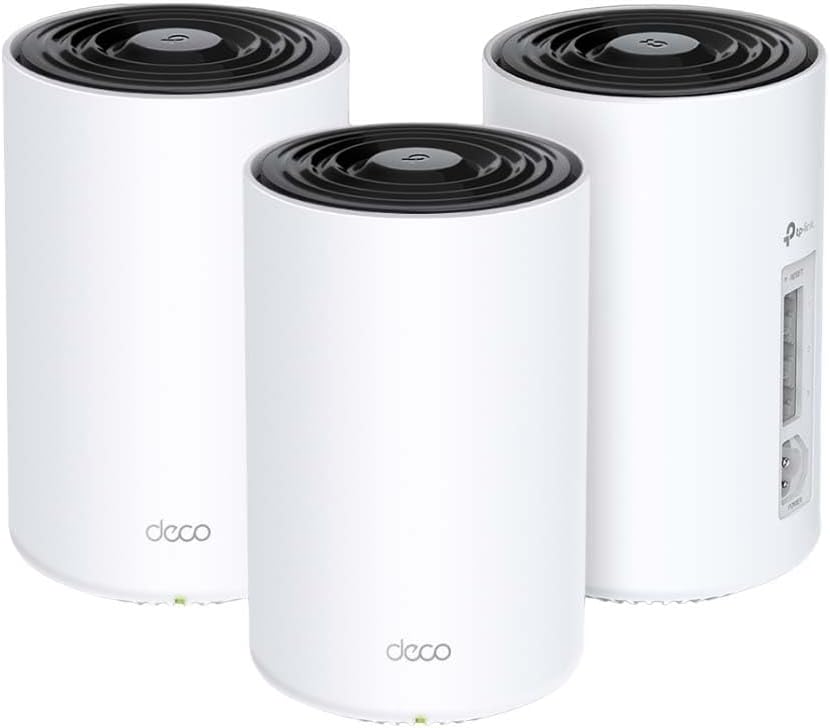 TP-Link Deco PX50 (3-Pack) – WiFi 6 AI Mesh+PLC System, AX3000+G1500 Dual Band 2.4 GHz/5 GHz, Coverage up to 400 m², Connects up to 150 Devices, 3 x Gigabit Ports per Unit, MU-MIMO