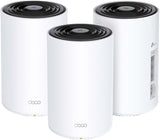 TP-Link Deco PX50 (3-Pack) – WiFi 6 AI Mesh+PLC System, AX3000+G1500 Dual Band 2.4 GHz/5 GHz, Coverage up to 400 m², Connects up to 150 Devices, 3 x Gigabit Ports per Unit, MU-MIMO