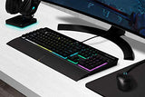 Corsair K55 RGB Pro Membrana Teclado para Juegos con Cable, IP42, Resistente al Polvo y a los derrames, 6 Teclas Macro con integración Elgato, Compatible con iCUE, QWERTY UK, PC, Mac, Xbox, Color