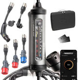 Juice Booster 3 Air Traveller Plus Set, Mobile Wallbox 11kW con App, Sin Instalación, Cargador Coche Electrico con Cable Tipo 2, Ligero e Impermeable, Incluye 3 Adaptadores CEE + EU Schuko + Tipo 2