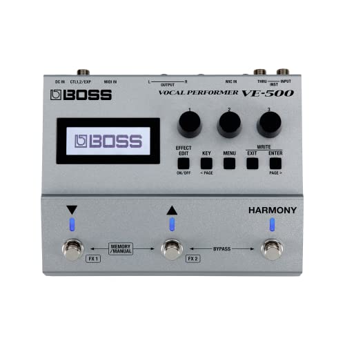 Procesador vocal BOSS VE-500 | Unidad de multiefectos vocal avanzada para guitarristas cantantes | Potentes herramientas para tu pedalera | Armonía automática y corrección de tono | Vocoder | Looper