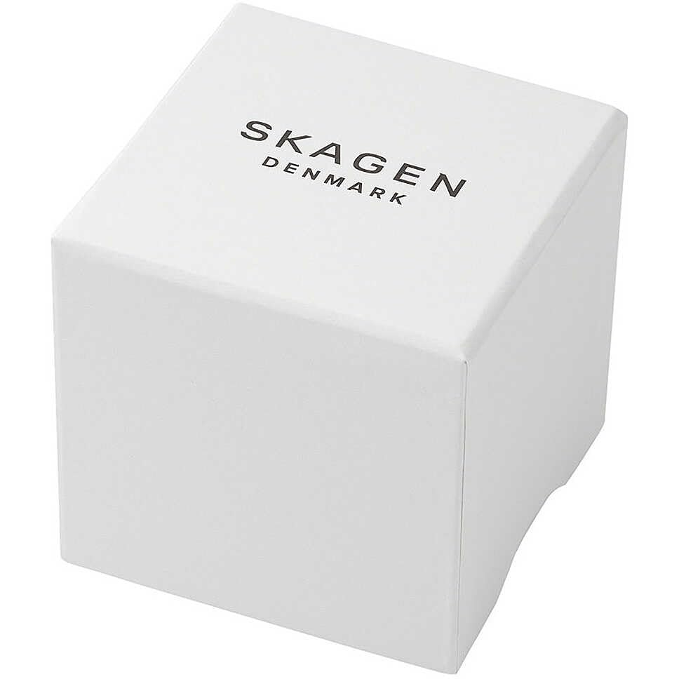 Skagen Freja reloj para mujer, movimiento de cuarzo con correa de acero o piel, Tono plata y blanco, 26MM