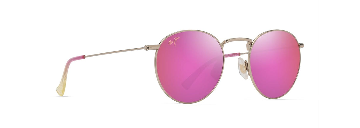Maui Jim Pukaua Gafas, Shiny Lt Gold W/Pink & Yellow, 50-21-145 Unisex Adulto