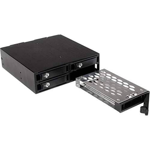StarTech.com Backplane Rack Móvil de 4 Bahías para Unidades de Disco SATA/SAS de 2,5 Pulgadas - Intercambio en Caliente de SSDs o HDDs de 5 a 15mm - Compatible con SAS II y SATA III (SATSASBP425)