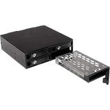StarTech.com Backplane Rack Móvil de 4 Bahías para Unidades de Disco SATA/SAS de 2,5 Pulgadas - Intercambio en Caliente de SSDs o HDDs de 5 a 15mm - Compatible con SAS II y SATA III (SATSASBP425)