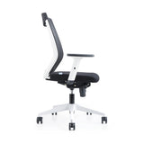 Rocada | Silla Oficina Ergonómica Regulación Lumbar | Silla con Ruedas, Reclinable y Cómoda | Tapizada con Malla y Tela Ignífuga | Color Negro