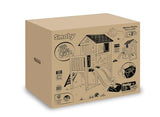 Smoby Life Casa de la Playa - Casita Exterior de Juegos con Plataforma 70 cm, tobogán, Ventanas, Puerta Baja, Escalera, contraventanas, protección Anti-UV, Material Reciclado,+2 años (7600810802)